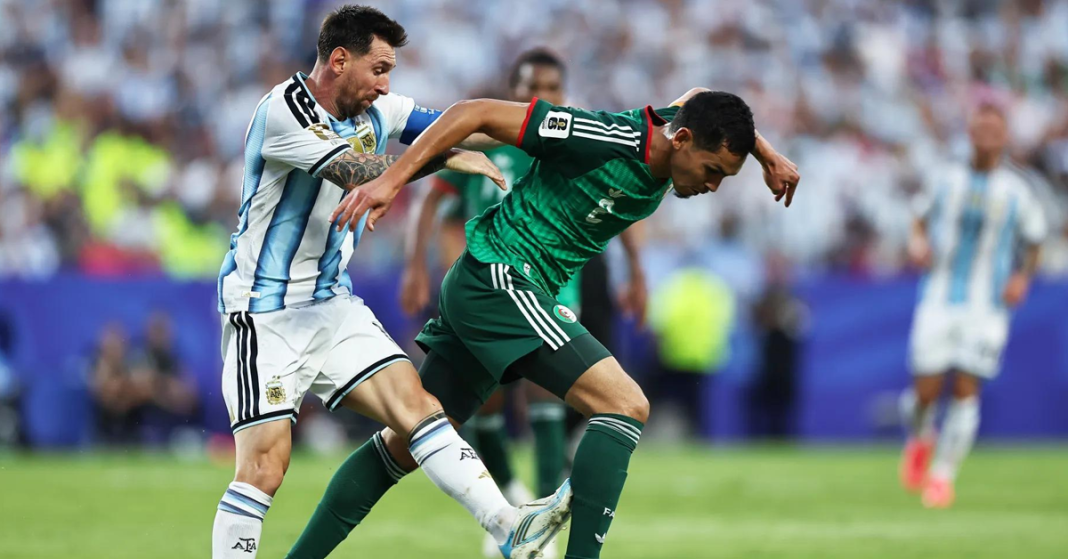 Messi just avoided a red card for this tackle