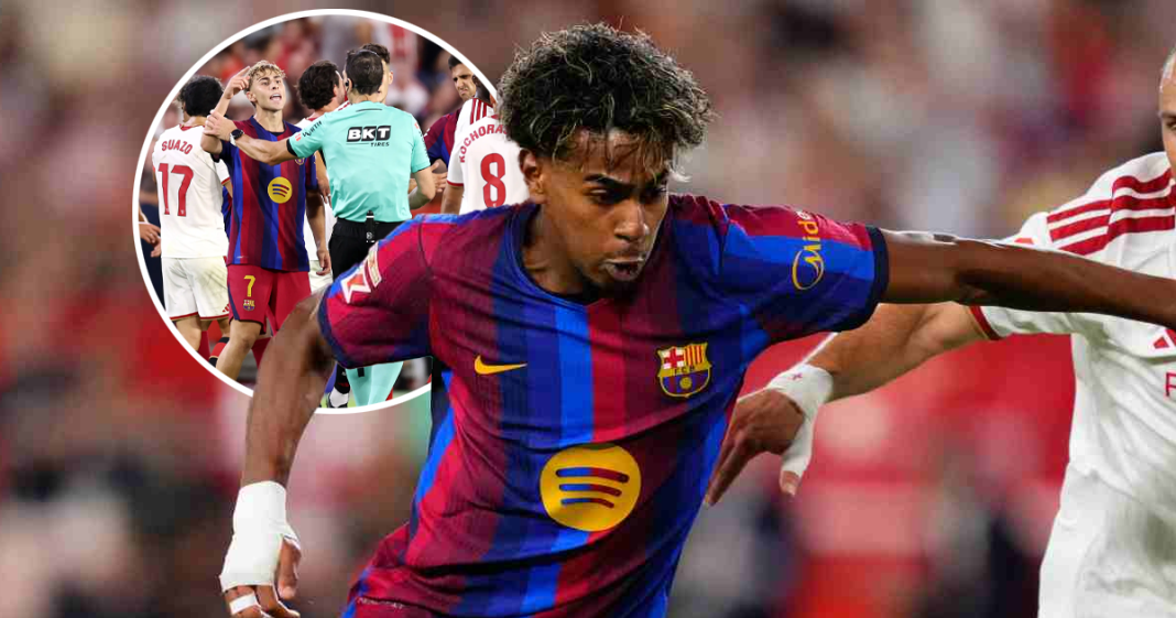 Lamine Yamal sparks controversy after challenging Sevilla fans